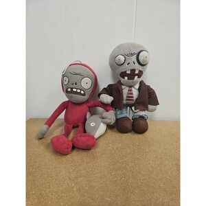 Plants vs Zombies 2014 Zombie With Tie & Swimming Dolphin Jazwares Plush 10"